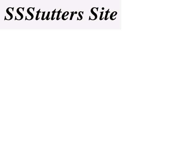 Welcome to the SSStutters Site!